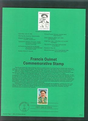$3.75 • Buy Sc 2377 USPS Souvenir Page 1988 Francis Ouimet Golf SP827  88-25