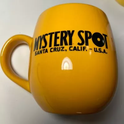 Vintage Yellow The Mystery Spot Santa Cruz CA Large Coffee Mug MINTY • $18.99