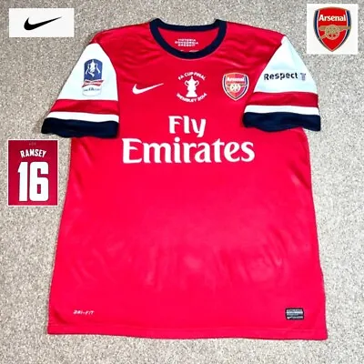 Original ARSENAL Football Shirt RAMSEY (L) FA CUP FINAL WEMBLEY 2014 NIKE • £139.99