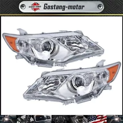 For 2012-2014 Toyota Camry Headlights Headlamps Assembly Driver+Passenger Pair • $66.99