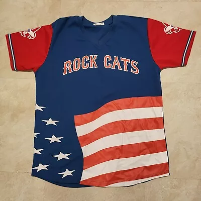 Rock Cats Mens Minor League Baseball MiLB USA Jersey Replica Size L Large • $16.97