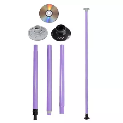 Dance Pole Full Kit Portable Stripper Exercise Fitness Party Dancing Purple • $62.91