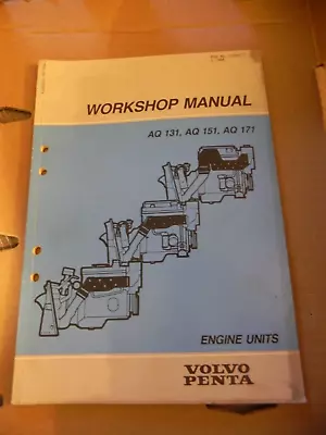 Volvo Penta Engine Units Workshop Manual AQ131 AQ151 AQ171 P# 7732007-5  90pgs • $14.40