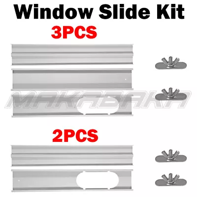 $21.99 • Buy 2/3x For Portable Air Conditioner Window Slide Kit Plate + Screws