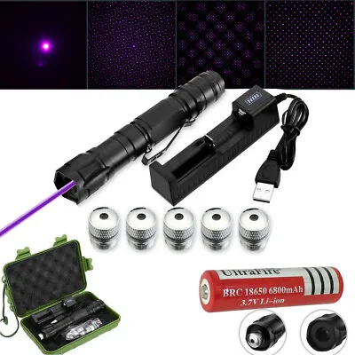 1000Miles Purple Laser Pointer Pen 405nm Beam Light Lazer Pen With Box • £15.99