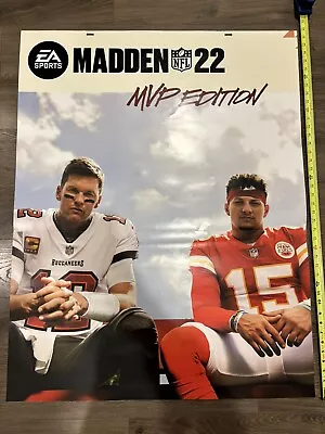 MAHOMES & BRADY Madden 22 MVP Edition OFFICIAL PROMO 33”x42” ULTRA RARE Print • $199