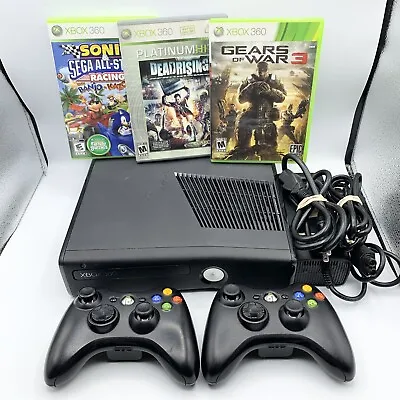 Microsoft Xbox 360 S 1439 Console Controllers 3 Game Bundle Tested Gears Of War • $139.95