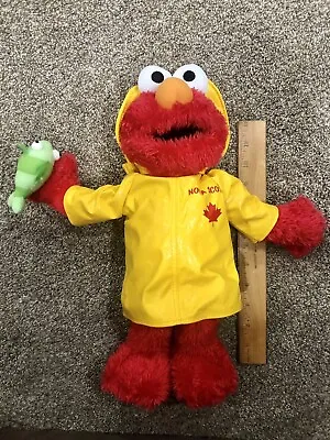 Elmo Sesame Street 14” Nova Scotia￼ Rain Coat & Hat Plush Doll Stuffed Animal • $14.99