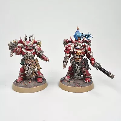 Warhammer 40k Army Chaos Space Marines X2 Marines Painted • £17.99