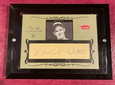 2004 Fleer Skybox Greats Of The Game Mel Ott Cut Signature Etched In Time #1/1 • $4999.99