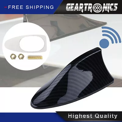 $5.59 • Buy Carbon Fiber Shark Fin Roof Antenna Car AUTO Aerial FM/AM Radio Signal Universal