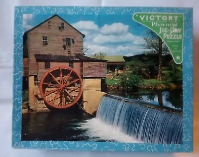 Victory Old Watermill In Days Gone By 1000 Pce Wooden Jigsaw Puzzle Vintage Rare • £59.99