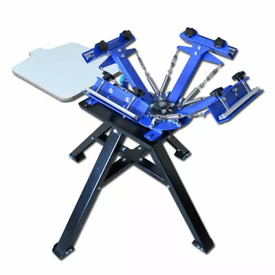 4 Color 1 Station Screen Printing Press Machine With Stand Printer For Shirt  • $275.50