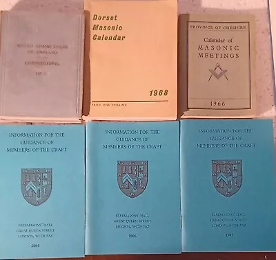 Job Lot Of Masonic Books Calendars & Meetings • £9.99