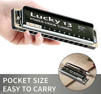 EASTTOP New Lucky 13 Bass Plus Blues Harmonica 13Holes Diatonic Harp Mouth Organ • $101.16