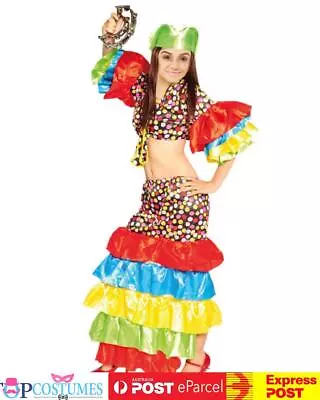 Womens Spanish Rumba Carnival Flamenco Latin Dancer Samba Mexican Costume • $36