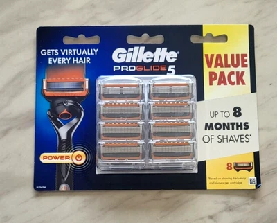 $22.90 • Buy Gillette Fusion PROGLIDE  POWER Razor Blade Pack Of 8 Cartridges + Free Shipping