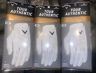 3 Pack Callaway Tour Authentic Gloves!  Left Hand Size ML • $59.99
