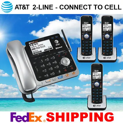 At&t Tl86109 2-line Dect 6.0 Phone System - Bluetooth - 3 Cordless - Brand New • $316.95