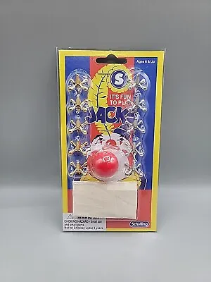 JACKS & BALL Cloth Bag/Pouch Retro Game Steel Red Rubber Ball Metal Jacks • $10