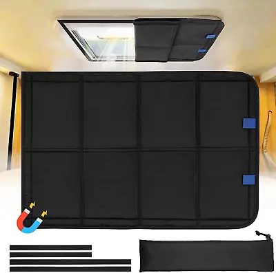 Window Shade Blind RV Skylight Roof Cordless Blackout Shades Foldable Magnetic • $25.99