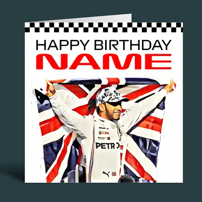 FORMULA ONE Lewis Hamilton F1 Birthday Card Son Husband Brother Nephew Grandson • £4.89