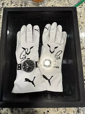 LEWIS HAMILTON  Mercedes F1 2019 SIGNED Replica Gloves With COA And Shadow Boxed • $650