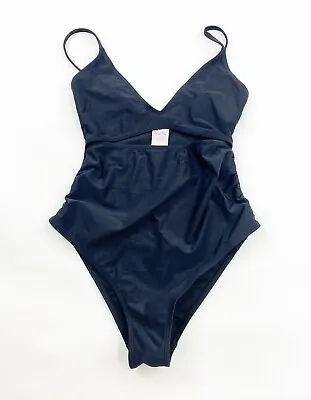 Missguided Maternity Swimsuit Womens 2 Black One Piece Cut Out • $11.31