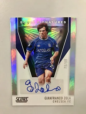 £58.99 • Buy Gianfranco Zola /99 Auto Panini Score Signatures Auto 21/22 Italy FC Chelsea