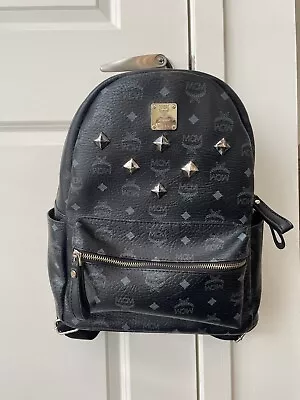 Mcm Stark Backpack With Studs In Visetos Black Small - Pre Owned • $350