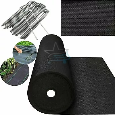 🔥Weed Control Fabric Heavy Duty Mat Pins Ground Cover Membrane Garden Tent Pegs • £2.55