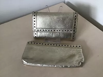 £10.99 • Buy Jane Shilton Gold 100% Leather Purse & Make-Up Pencil Case