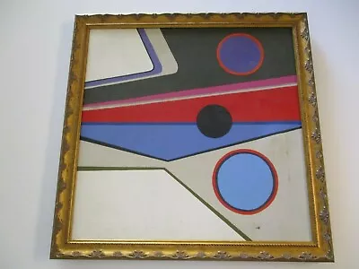 VINTAGE OIL PAINTING LARGE EXPRESSIONISM 1960's CUBIST CUBISM MODERNISM VILLEGAS • $1000