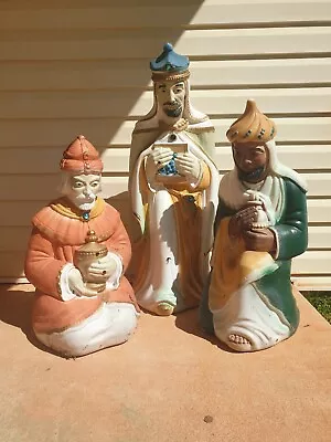 3 Blow Mold Poloron Wisemen Kings  • $55