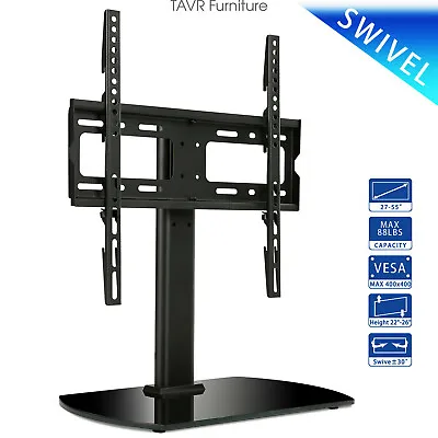 $36.99 • Buy Table Top TV Stand With Swivel Mount For 27''-55'' LED LCD Flat Screen TVs