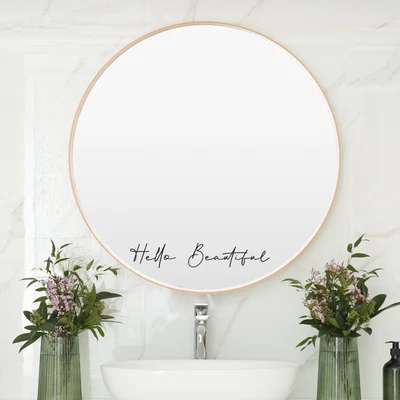 £1.99 • Buy Hello Beautiful Mirror Sticker Positive Bathroom Mirror Quotes Bedroom Mirror
