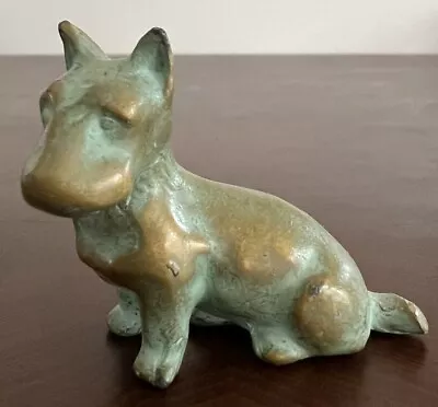 Antique McClelland Barclay Bronze & Cast Iron Paperweight Terrier 2.25” Long #2 • $34.99