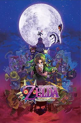 The Legend Of Zelda: Majora's Mask - Gaming Poster (Link) (Size: 24  X 36 ) • $13.99