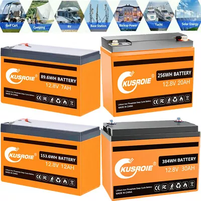 12V 50AH LiFePO4 Deep Cycle Lithium Battery For Marine Off-Grid Solar System Lot • $82.97