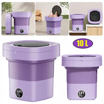 Mini Washing Machine 10L Folding Portable Sterilization Drying Laundry Machines • $35.99