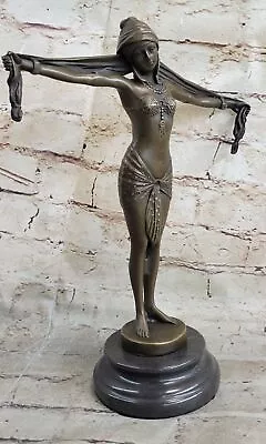 D H Chiparus Bronze Statue Classic Art Deco Dancer Bronze Sculpture Gemini • £104.99