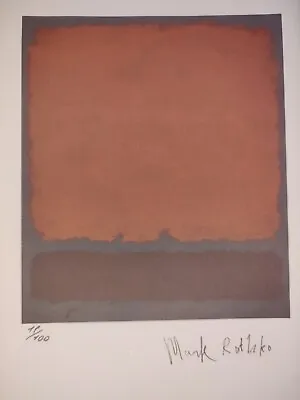 COA Mark Rothko Painting Print Poster Wall Art Signed Pop Art Unframed • $74.95