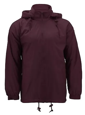 Men's Water Resistant Polar Fleece Lined Hooded Windbreaker Rain Jacket • $35.69