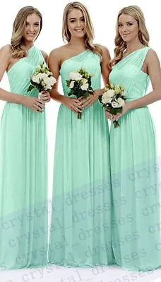 £57 • Buy Long Chiffon Lace Evening Formal Party Ball Gown Prom Bridesmaid Dress Size 6~26