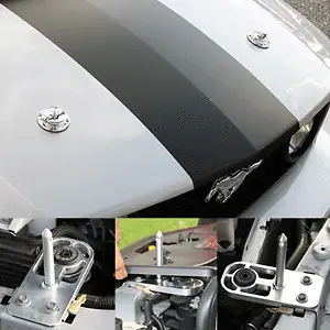 Mustang Hood Pin Kit Billet Self Locating Fits Steeda Upr 2005-2014  • $99.99