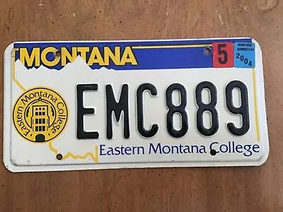 2004 Montana Eastern Montana College License Plate Tag Specialty • $29.99