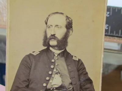 Pittsburg Pennsylvania Civil War Captain Wearing Corps Pin Cdv Photograph • $49.99