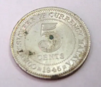 £1.75 • Buy 1945  Malaya Five Cents - King George VI   :