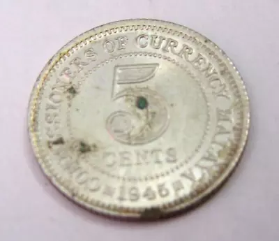 £1.75 • Buy 1945  Malaya Five Cents - King George VI   :