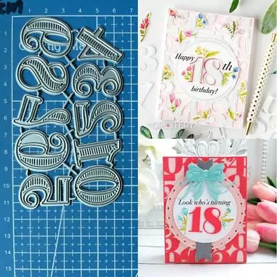 Numbers Metal Cutting Dies Scrapbooking Blade Punch Embossing Paper Card Stencil • $3.86